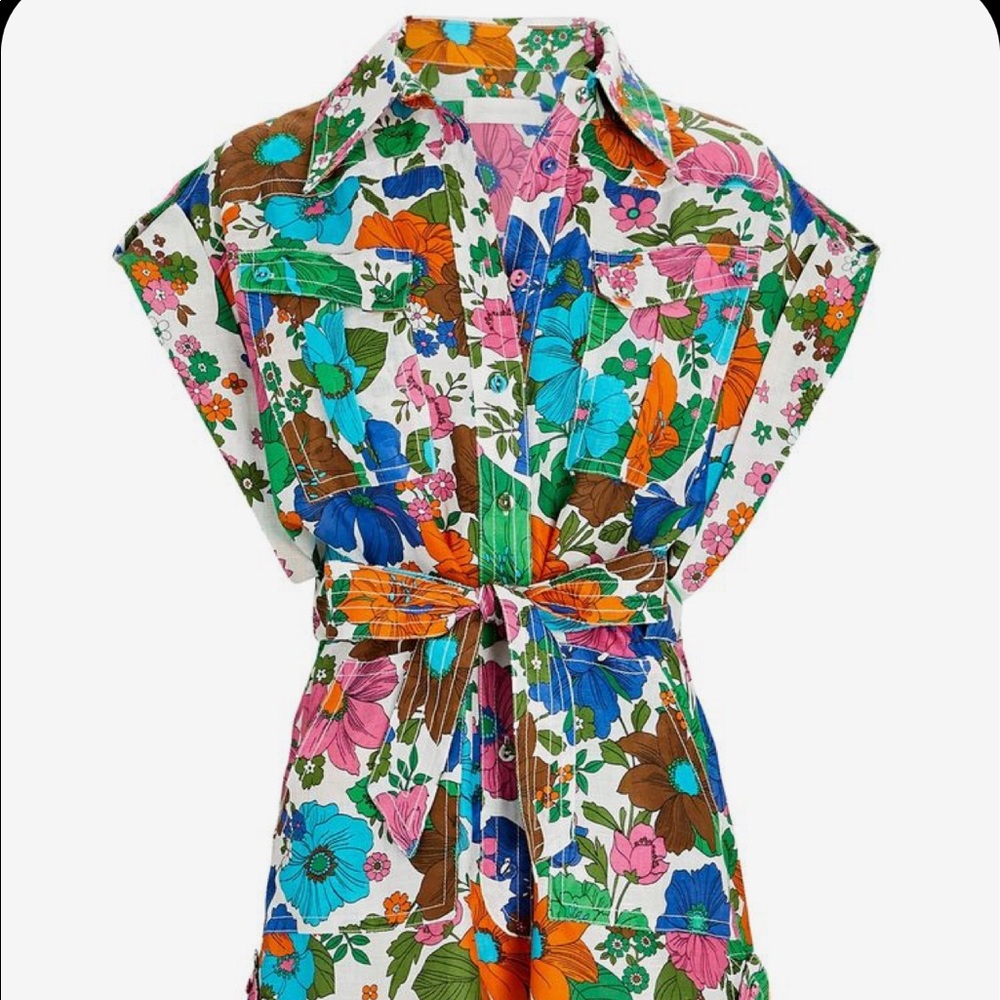 ISO Zimmermann Riders Floral Linen Playsuit